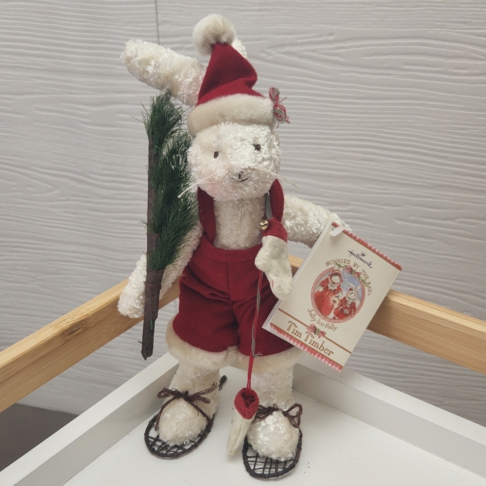 Hallmark Bunnies By The Bay Tim Timber Snowshoes & Mittens Christmas 2002 Rabbit
